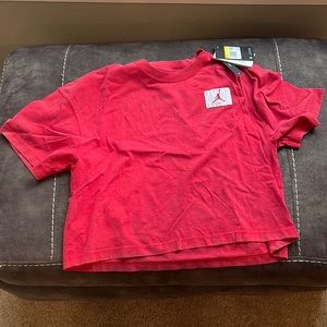 Red jordan loose fit cotton tshirt